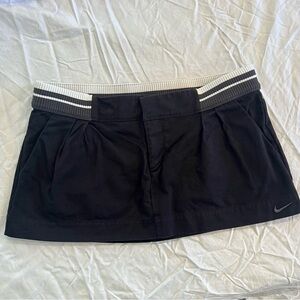 Nike Microskirt Tennis Skirt Black White Build-in Shorts